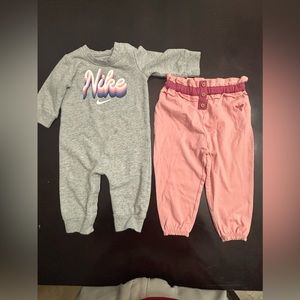 Bundle x1 Nike One Piece & x1 Burts Bees pants for 6 Month